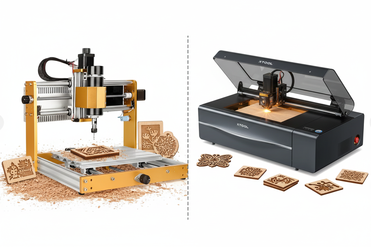 Desktop Laser Cutters vs Desktop CNC Routers for Wood: Which Machine Wins for Serious Woodworking?