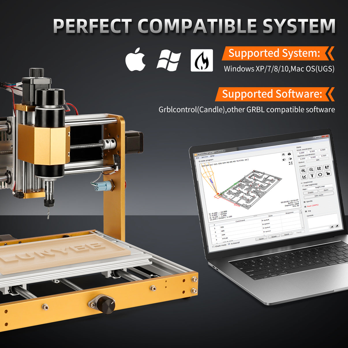 LUNYEE 3018 Pro MAX CNC Router Machine 500W All-Metal
