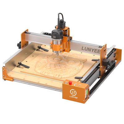 เครื่อง CNC Router LUNYEE 4040 Pro Max พร้อมทริมเมอร์ 710W และระบบขับเคลื่อนรางลีเนียร์