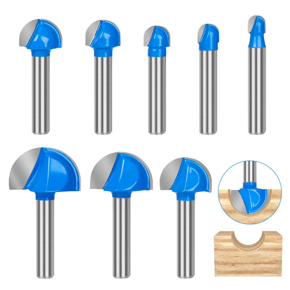 Cove Bit Router Shapes LUNYEE Cove Box Router Bit Set-8Pcs 1/4 Inch Shank