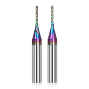 LUNYEE 2Pcs Downcut Spiral Router Bits 1/4 inch Shank,1/16 Inch Cutting Diameter