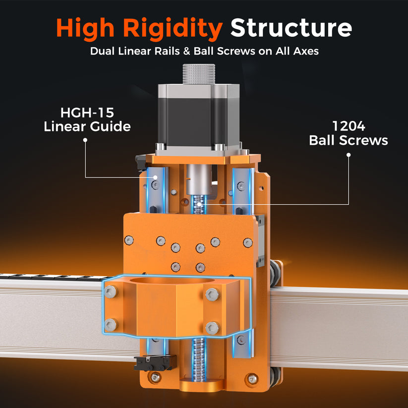 Linear Router LUNYEE 8080 Pro Max CNC Router Machine for Woodworking, 800x800x100mm ...