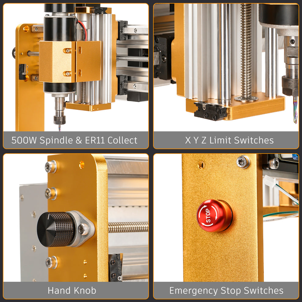 3018 Pro Ultra CNC Router Linear Rail 3 Axis High Precision Engraving ...