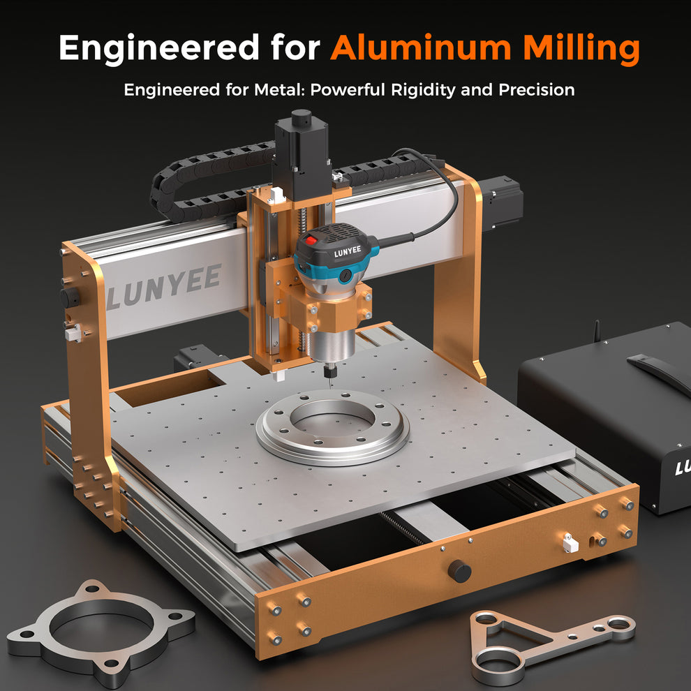 LUNYEE 4040 Nova CNC Router Machine, All-Metal XYZ Axis Dual Steel ...