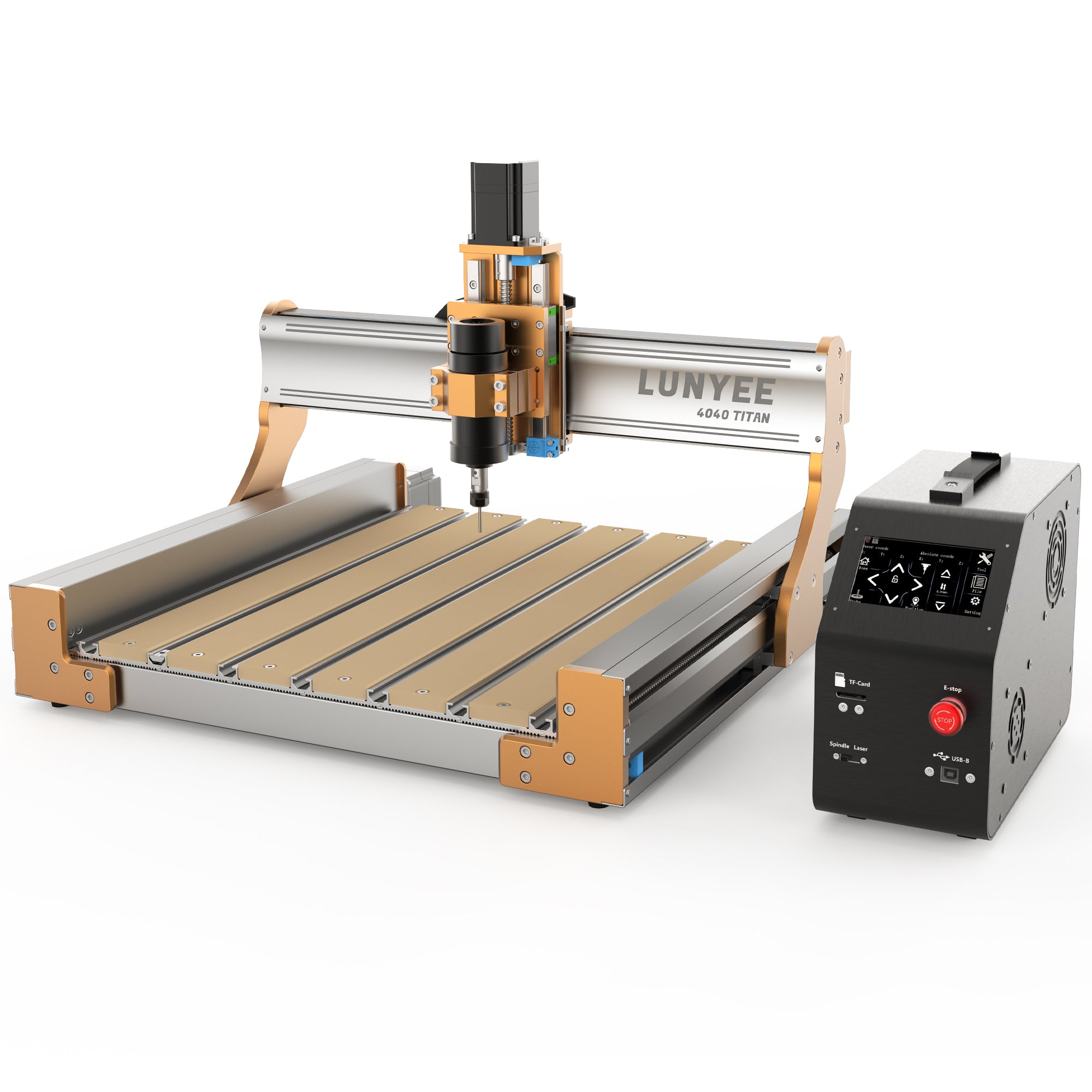 LUNYEE 4040 Titan CNC Router Machine, XYZ Axis Dual Steel Linear Guides ...