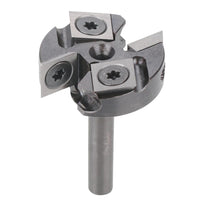 4RBC01A, 1/4" Shank 1-1/4" Cutting Diameter, Spoil Board Surfacing Router Bit, 2+2 Flutes Insert Carbide Slab, For Woodworking Carving
