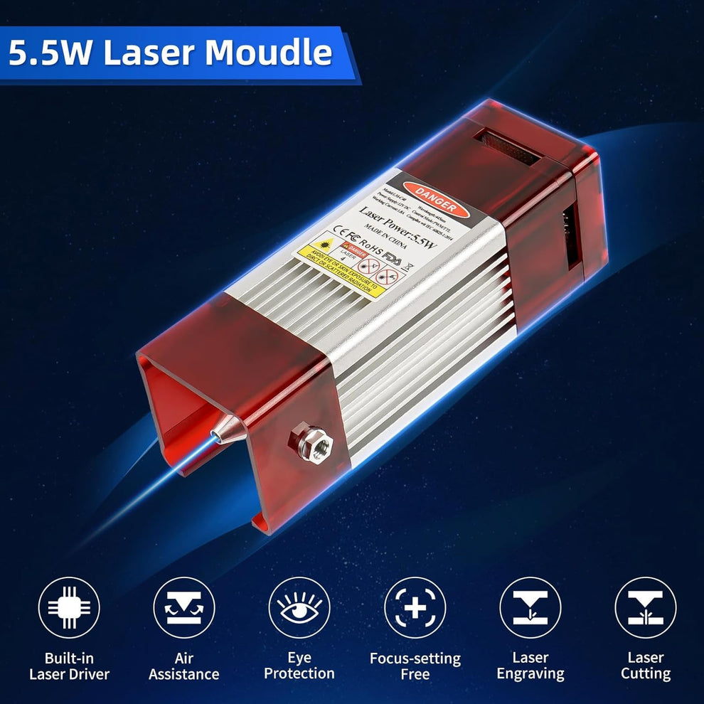 LUNYEE LED Module, 5.5W Optical Output Power 12V LED Cutter Module w ...
