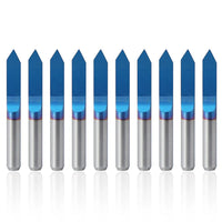 CNC Router Bits, 60 Degree 0.1mm Tip, 10PCS