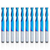 CNC Router Bits, Flat Nose, 3.175mm 2-Flute, 10pcs