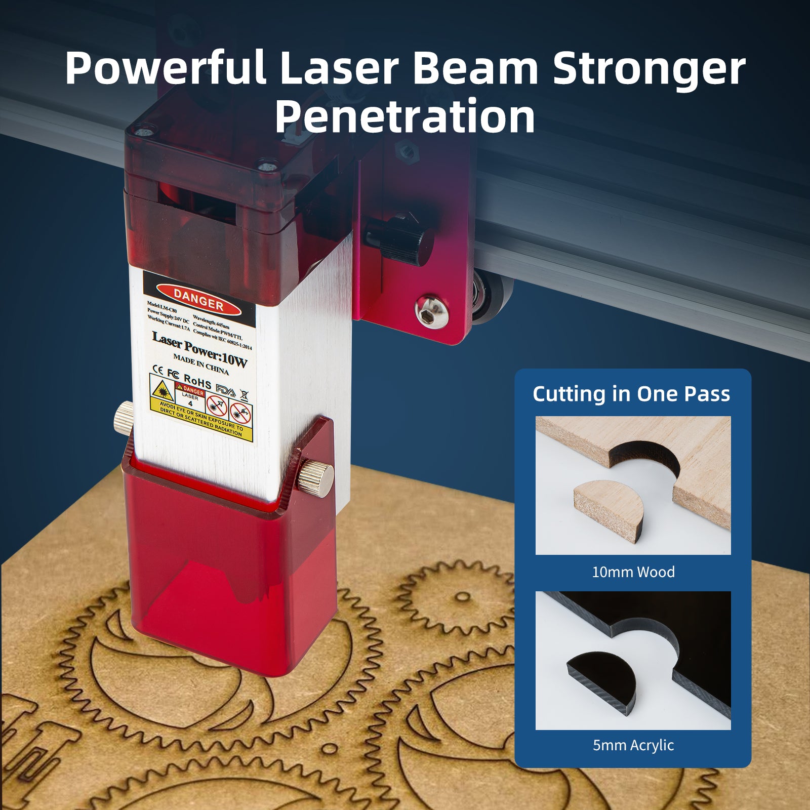 Lunyee 10W Output Power Laser Engraving Machine