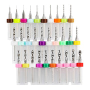 LUNYEE 30pcs PCB Drill Bits Set, 0.1mm-3.0mm, 1/8 Shank Spiral Flute CNC Router Bits