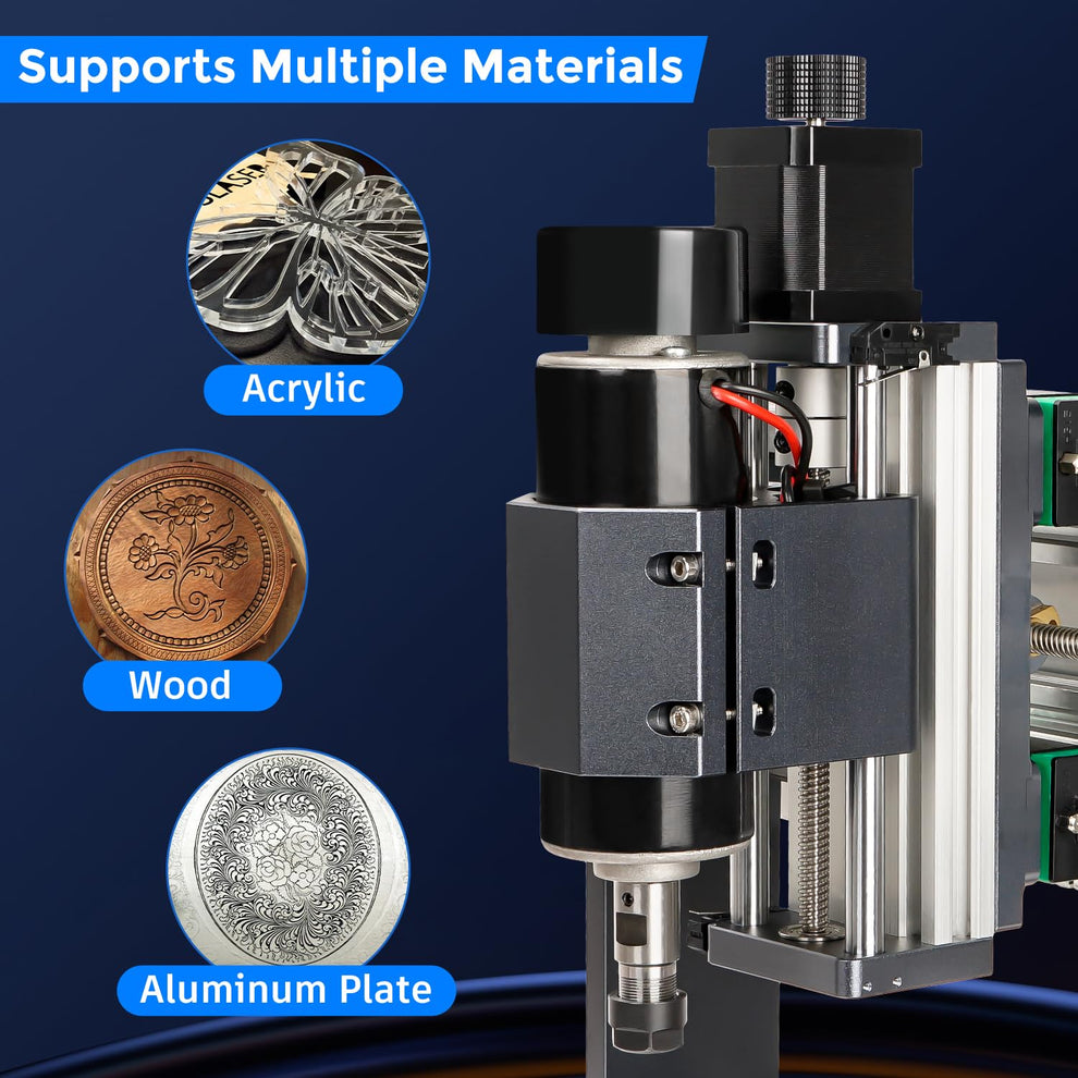 CNC Spindle, 500W CNC Spindle Motor,52mm Clamp with ER11 Collet and ...