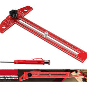 Woodworking Scriber Marking Line Ruler, Adjustable Aluminum Alloy Sliding T-Square Ruler
