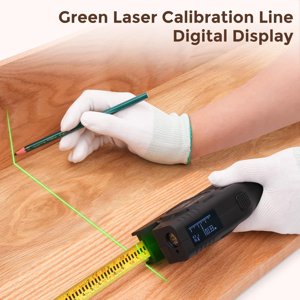 LUNYEE 393Ft Digital Tape Measure with Laser - 3-in-1 Recharge ...