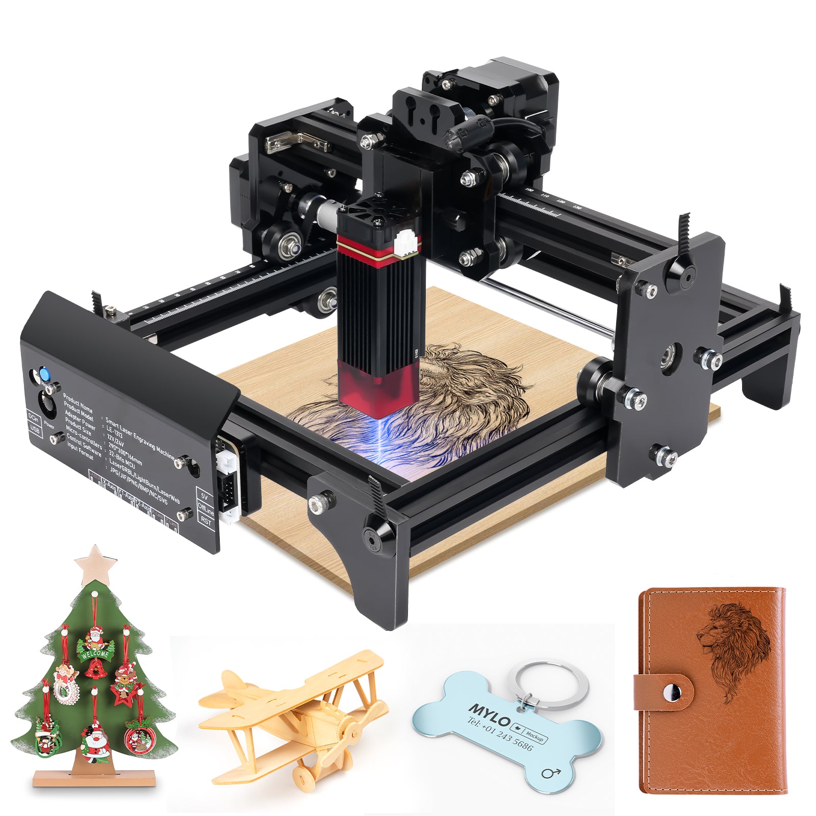 LUNYEE Mini Desktop Laser Engraving - 2.5W Portable Laser | Lunyee CNC