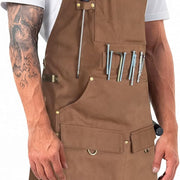 Heavy Duty Wood Working Apron for Men with Tool Pockets for Woodworkers Blacksmiths Carpenters M-3XL