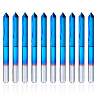 CNC Router Bits V-Groove, 60 degree 0.1mm Tip, 10pcs